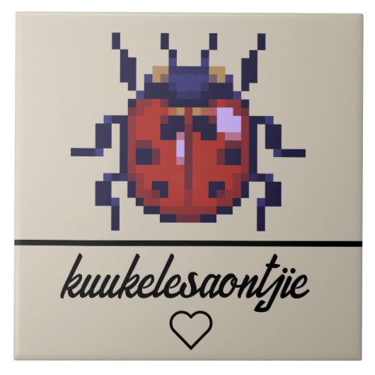 Carreau petit grèbe pixelart  (Devant)