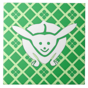 Carreau Petit lapin japonais, vert