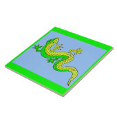 Carreau petit lézard vert (Côté)