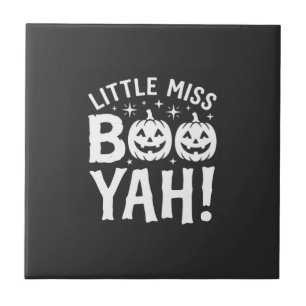 Carreau Petit Miss Booyah Design de citrouille d'Halloween