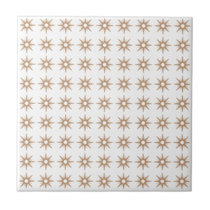 Carreau Petit motif étoile rose moderne du milieu du XXe s