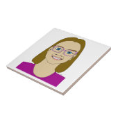 Carreau petite fille céramique (Côté)