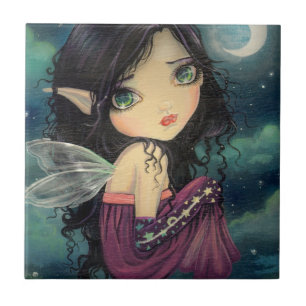 Carreau Petite Lune Big Eye Fairy Imaginaire Art