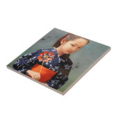 Carreau Petite peinture japonaise mignonne de portrait de (Côté)