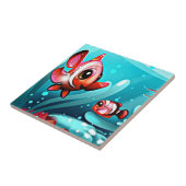 Carreau Petite tuile de poissons de grands poissons (Côté)