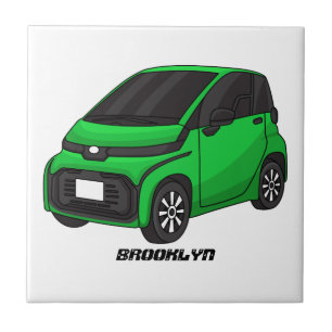 Carreau Petite voiture verte de taille micro