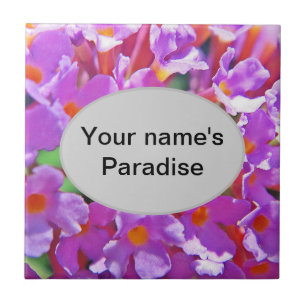 Carreau Petites Fleurs mignonnes pourpres