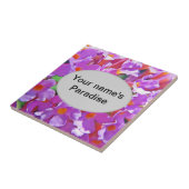 Carreau Petites Fleurs mignonnes pourpres (Côté)