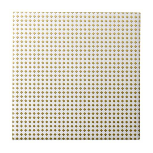 Carreau Petits carrés de diamants jaune doré (Devant)