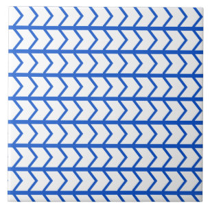 Carreau Petits Chevrons Art déco en Carrelage bleu