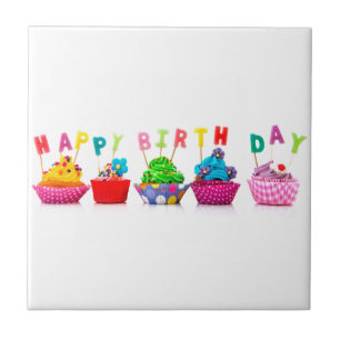 Carreau Petits gâteaux de joyeux anniversaire