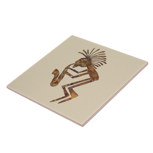 Carreau Pétroglyphe de joueur de saxophone (Côté)