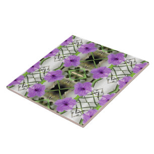Carreau Petunias mexicain et Latticework