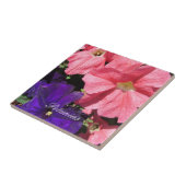 Carreau Pétunias roses et violets (Côté)