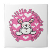 Carreau Peu de lapin du câlin de la maman (Devant)