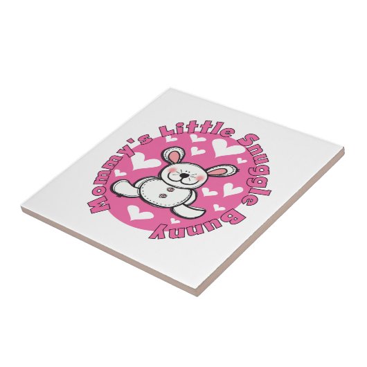 Carreau Peu de lapin du câlin de la maman (Côté)