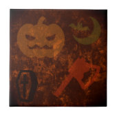 Carreau Peurs d'Halloween sur Eerie Arrière - plan (Devant)