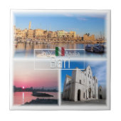 Carreau PGL043 BARI, coucher de soleil panorama Saint Nich (Devant)