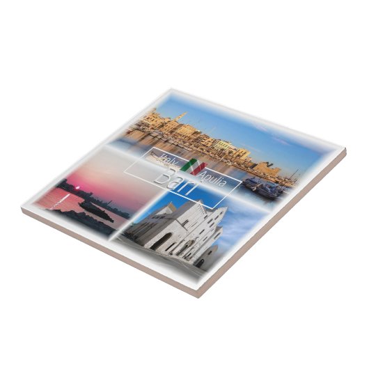 Carreau PGL043 BARI, coucher de soleil panorama Saint Nich (Côté)