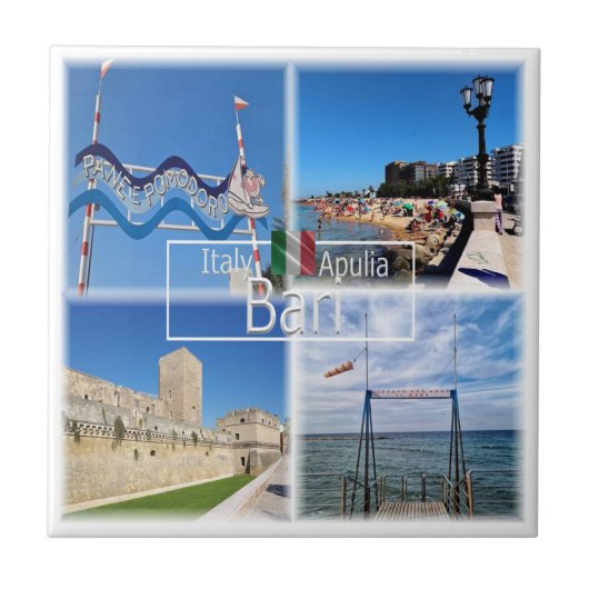 Carreau PGL044 BARI, panneau de plage e pomodoro, (Devant)