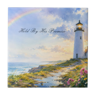 Carreau Phare Arc-en-Ciel Aquarelle Côtière
