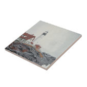 Carreau Phare de Portland Head dans le brouillard (Côté)