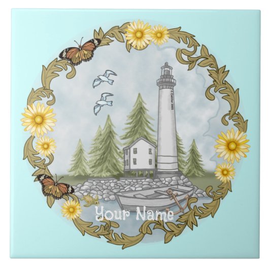 Carreau phare floral Alabama (Devant)