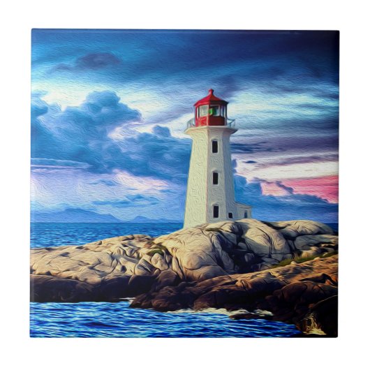 Carreau Phare R - Petite tuile en céramique (Devant)