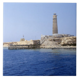 Carreau Phare sur les îles Frères, mer Rouge, Égypte