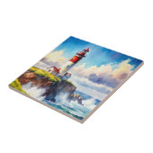 Carreau Phare sur une falaise (Côté)