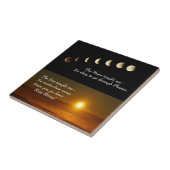 Carreau Phases de la lune Sun lève une citation inspirante (Côté)