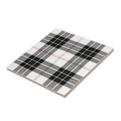 Carreau Pherson tartan noir blanc plaid (Côté)