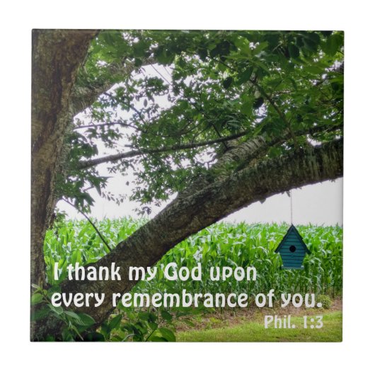 Carreau Philippiens 1:3 Je remercie Dieu pour chaque (Devant)