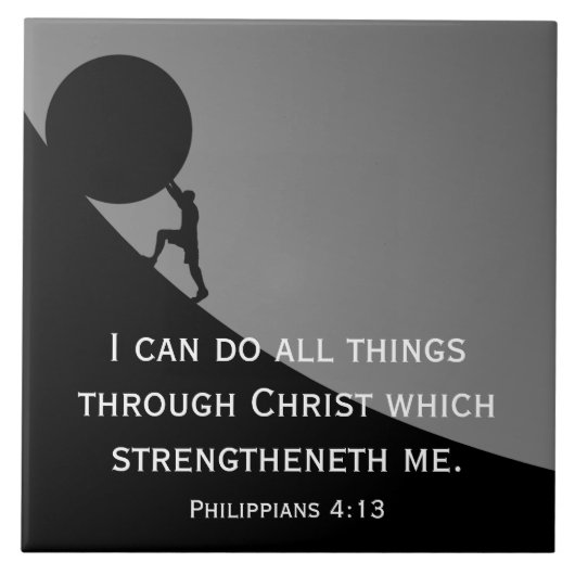 Carreau Philippiens 4:13 Bible Verse Christian (Devant)