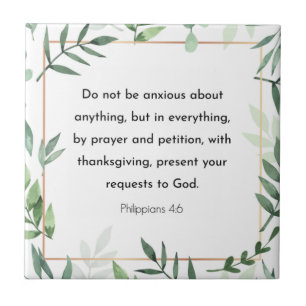 Carreau Philippiens 4:6, Verse biblique,