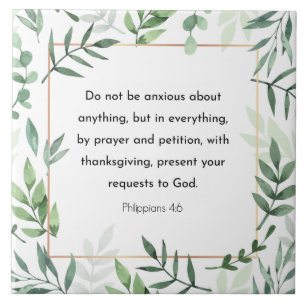 Carreau Philippiens 4:6, Verse de la Bible, Chrétienté