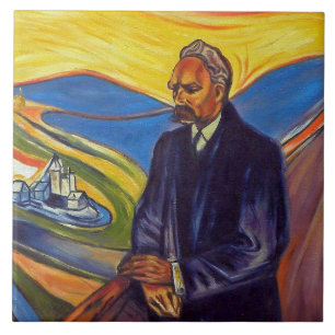Carreau Philosophe Friedrich Nietzsche (par Edvard Munch)