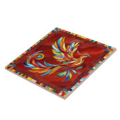 Carreau Phoenix Bird - mosaïque colorée art (Côté)