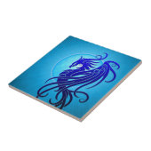 Carreau Phoenix tribal bleu (Côté)