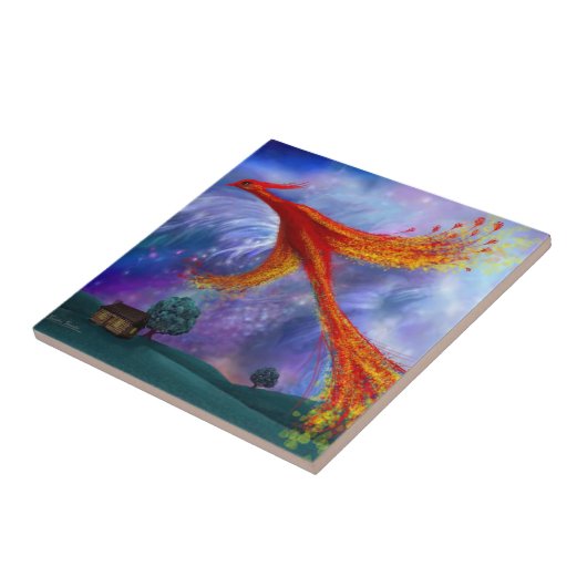 Carreau Phoenix volant à la nuit (Côté)