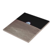 Carreau Photo Apollo 11 de la Terre se levant sur le membr (Côté)