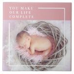 Carreau Photo bébé mignonne moderne | Rose et blanc | Devi<br><div class="desc">Découvrez notre délicieuse citation rose et blanche pour bébé moderne sur un charmant arrière - plan rose! Ce produit adorable est parfait pour célébrer la joie et l'amour que votre petit apporte dans votre vie. Que vous soyez à la recherche d'un souvenir chaleureux ou d'un cadeau réfléchi, ce design est...</div>
