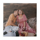 Carreau Photo Couple Just Love Script (Devant)