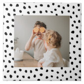 Carreau Photo de famille moderne et points noirs Beauté Ca (Devant)