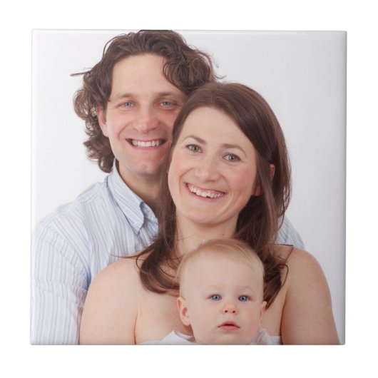 Carreau Photo de famille personnalisée (Devant)