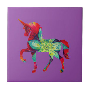 Carreau photo en céramique Licorne