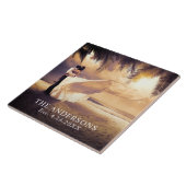 Carreau Photo Mariage de conservation personnalisée (Côté)