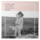 Carreau Photo moderne Pastel Pink Famille Beau Cadeau (Devant)