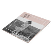 Carreau Photo moderne Pastel Pink Famille Beau Cadeau (Côté)