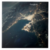 Photo spatiale Bangkok à la nuit, NASA, ISS